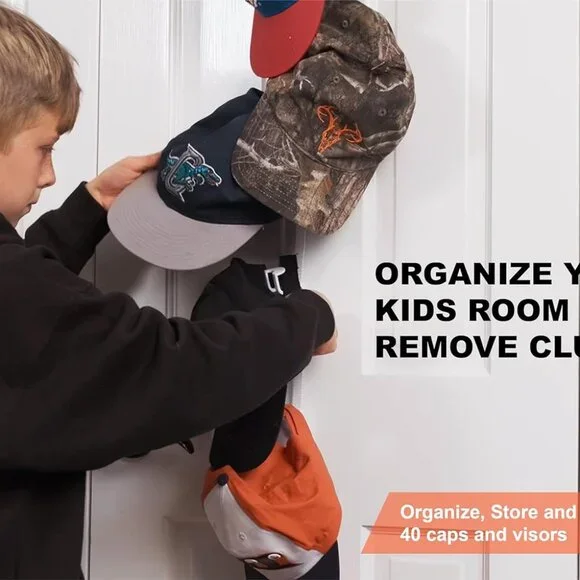 CapRack | Over-The-Door Hat Organizer for Baseball Caps | 2 Straps, Holds 18-36 - Picture 3 of 8